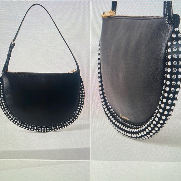 NWT JW ANDERSON BLACK CRYSTAL BUMPER MOON BAG - Picture 7 of 12
